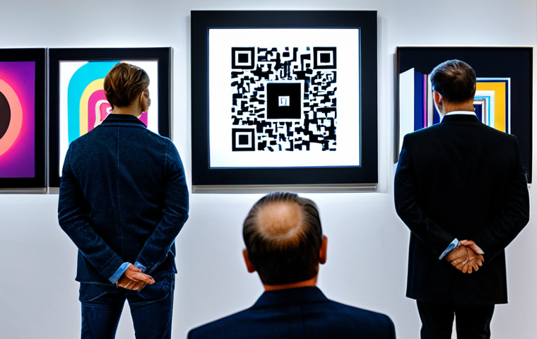 디지털 희소성의 비즈니스 기회 - Limited Edition NFT Art**
"A vibrant, abstract digital artwork displayed in a sleek, modern art gal...